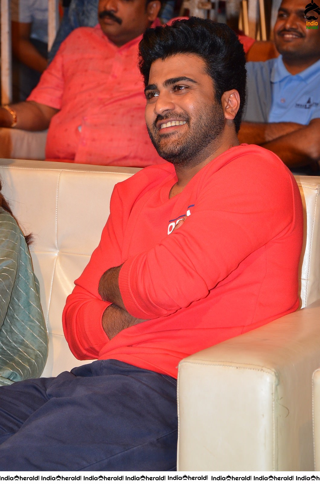 Actor Sharwanand Looking Stylish in Red Tee Set 1