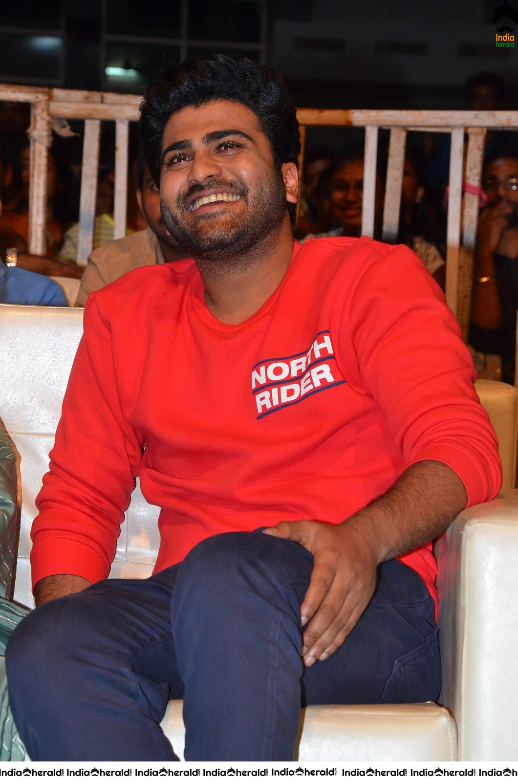 Actor Sharwanand Looking Stylish in Red Tee Set 1