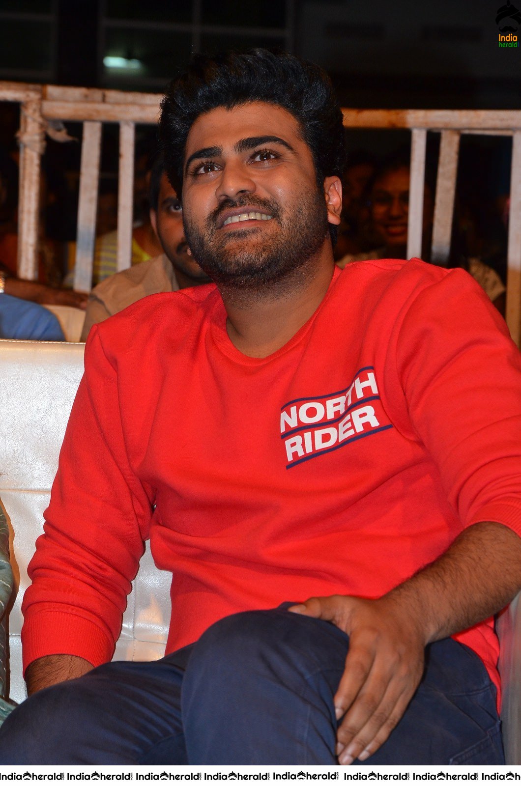 Actor Sharwanand Looking Stylish in Red Tee Set 1