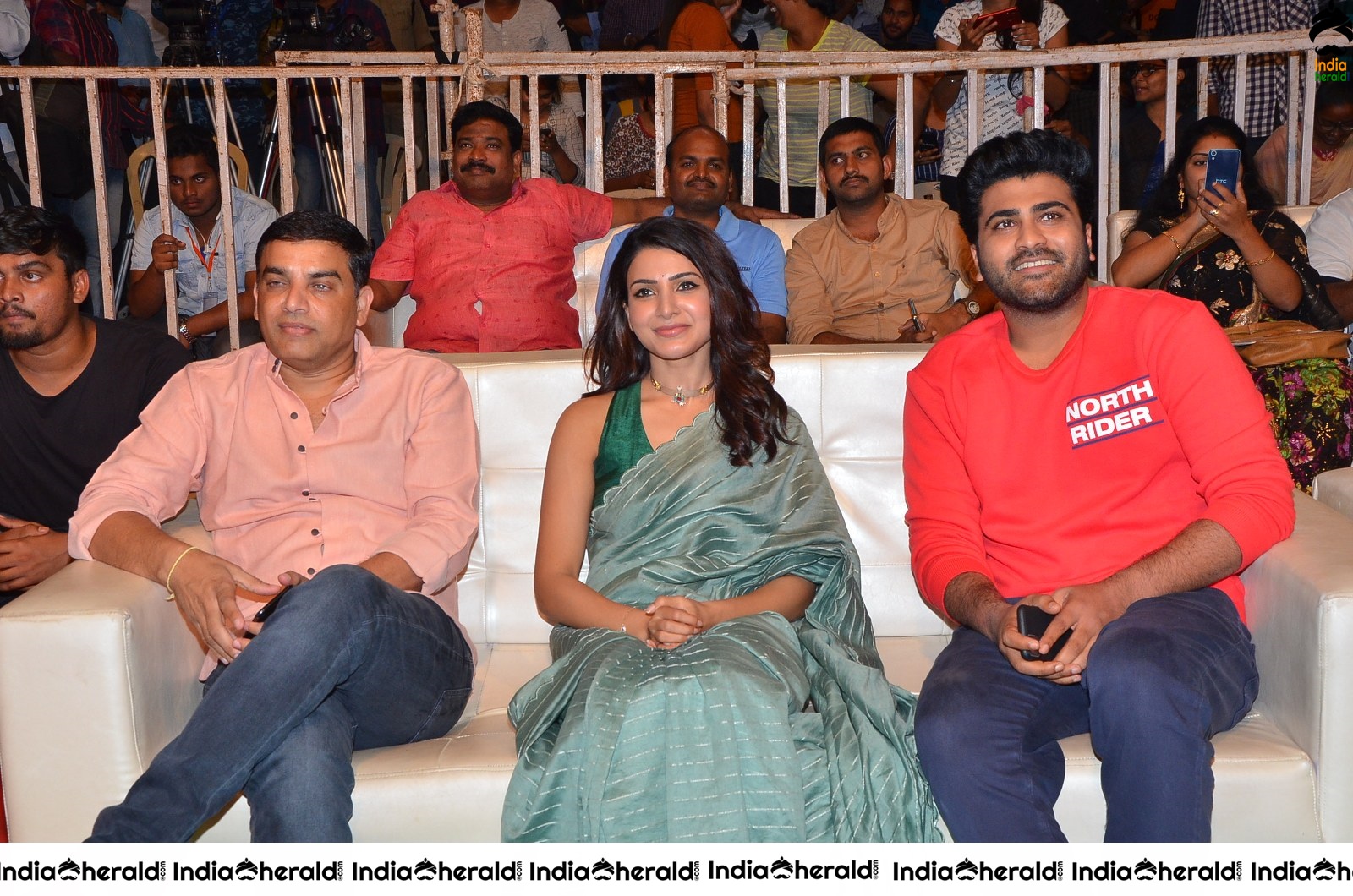 Actor Sharwanand share a hearty laughter with Samantha Akkineni