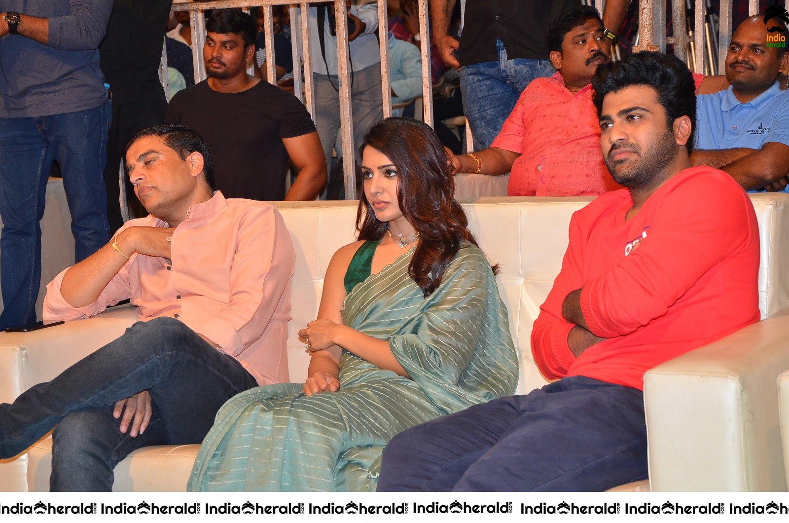 Actor Sharwanand share a hearty laughter with Samantha Akkineni