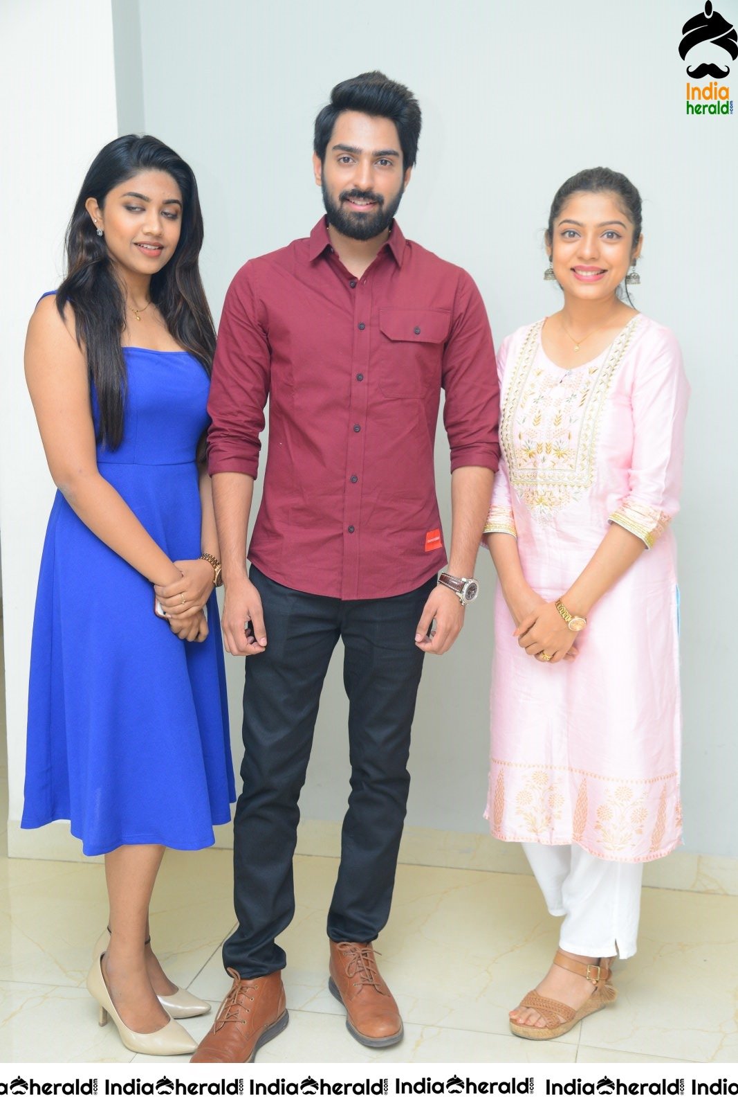 Actor Shiva Kandukuri photos with Varsha Bollama and Malavika Satheesan