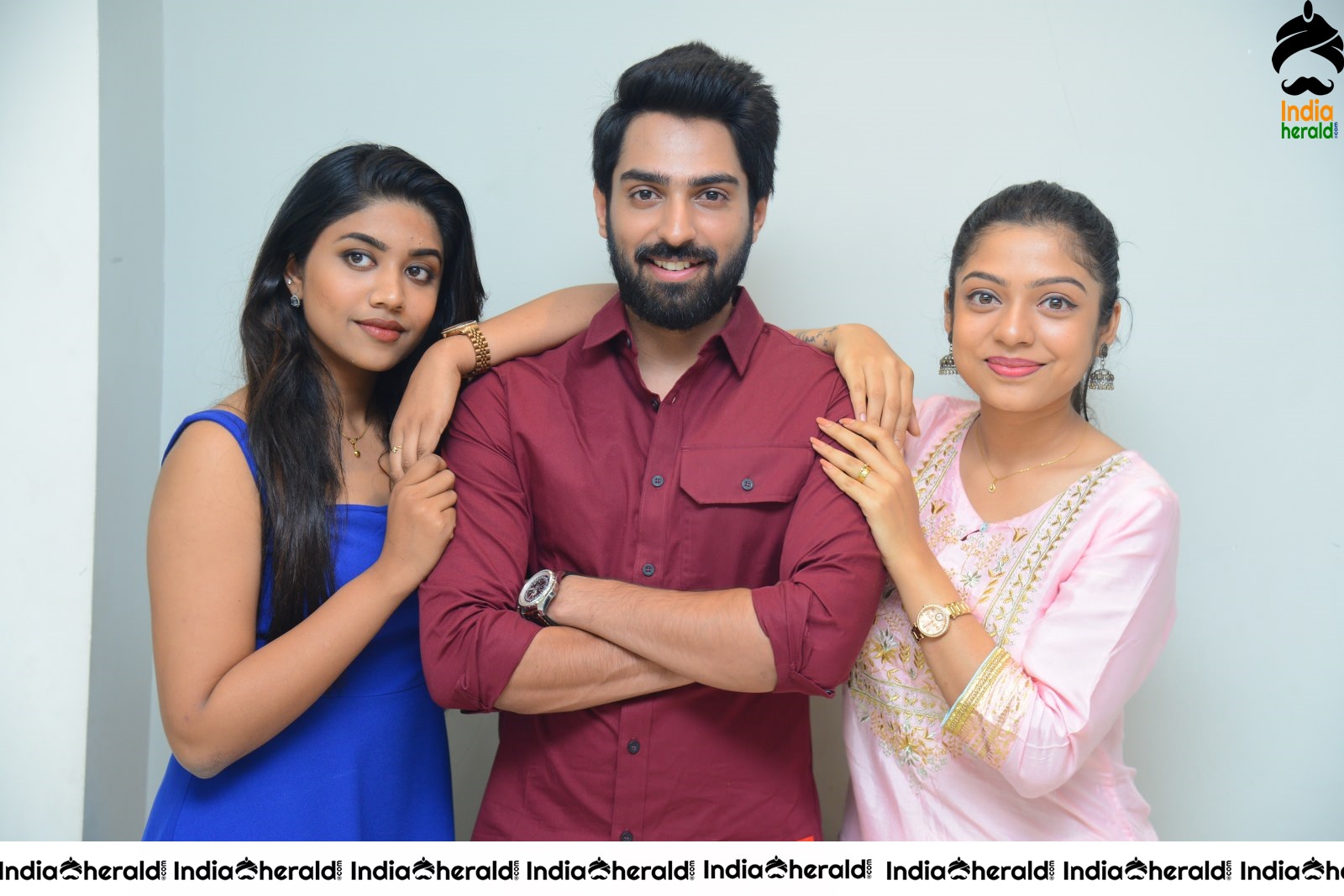 Actor Shiva Kandukuri photos with Varsha Bollama and Malavika Satheesan