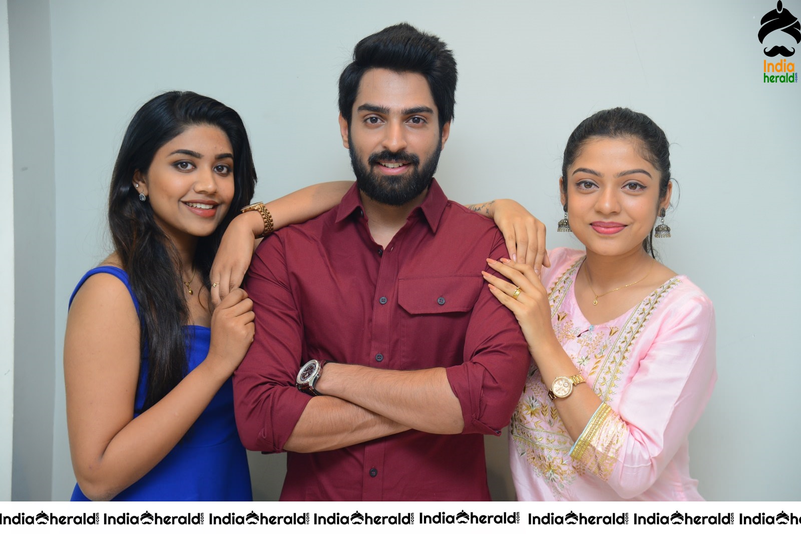 Actor Shiva Kandukuri photos with Varsha Bollama and Malavika Satheesan