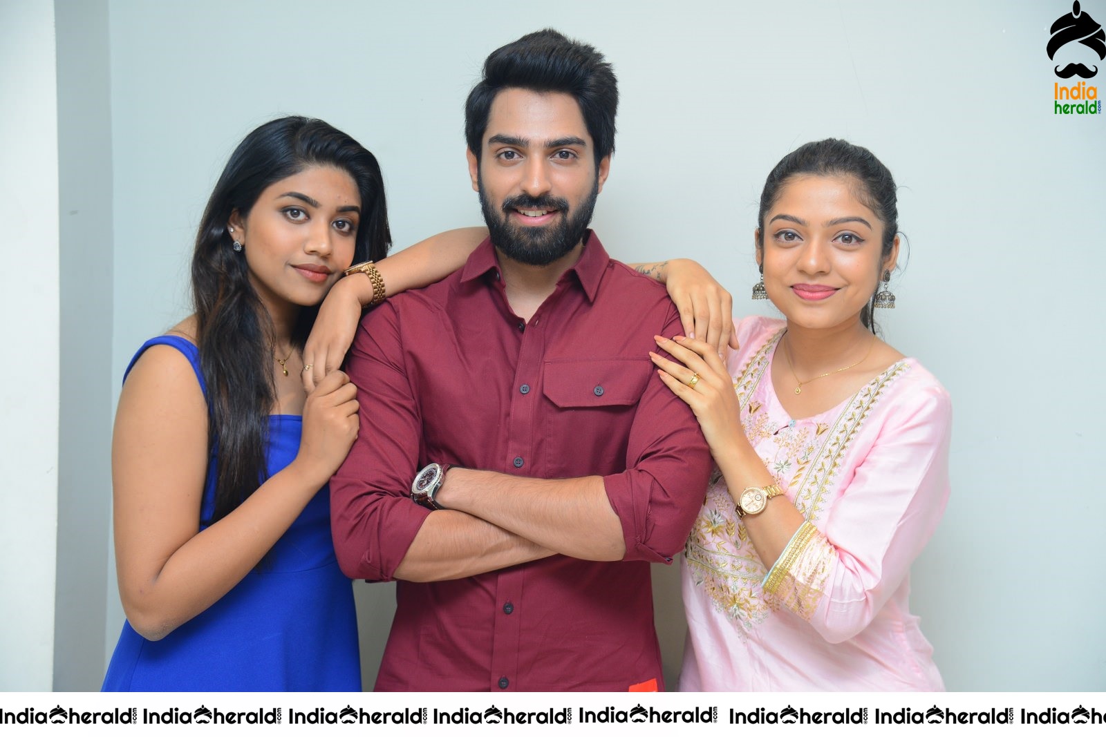 Actor Shiva Kandukuri photos with Varsha Bollama and Malavika Satheesan