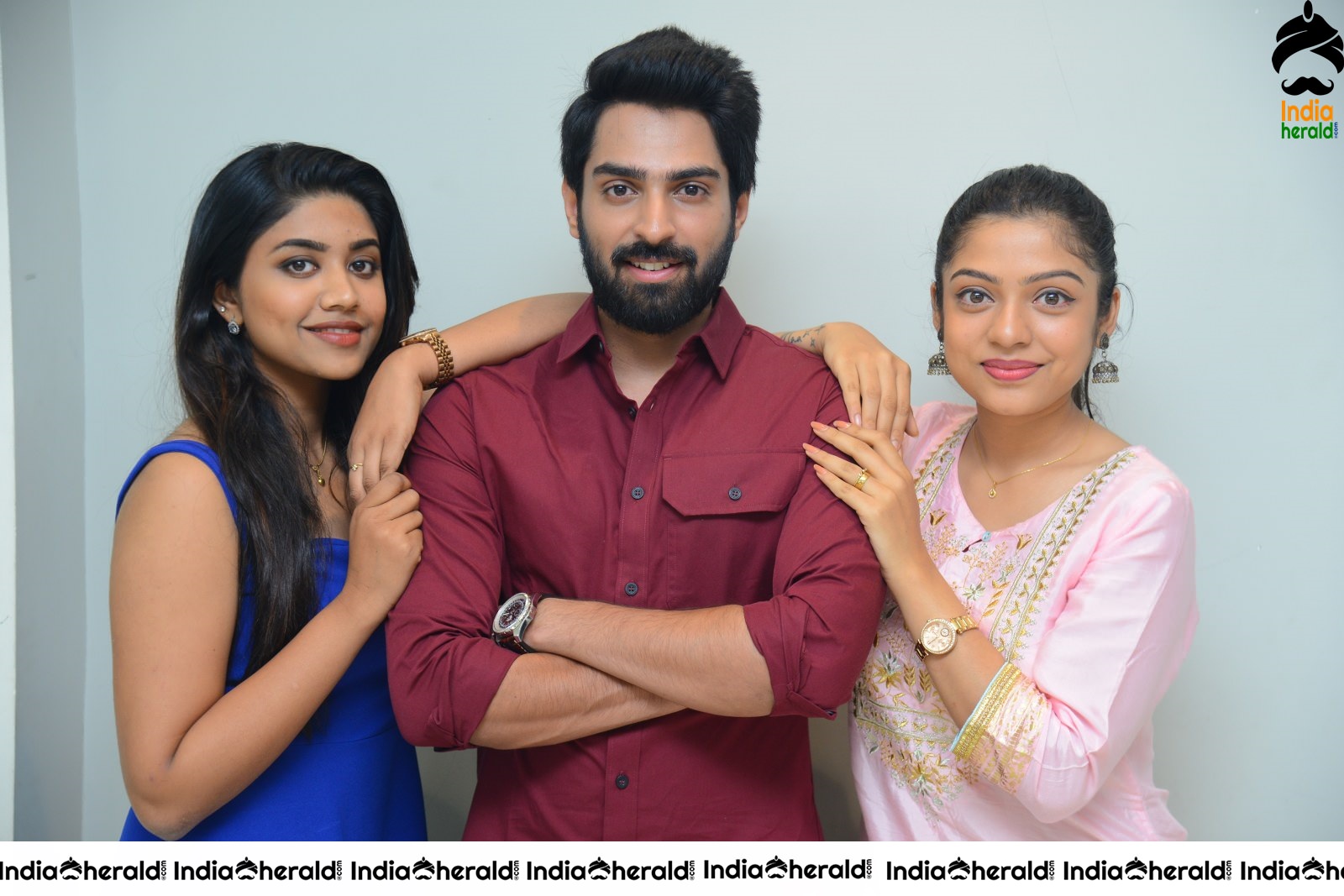 Actor Shiva Kandukuri photos with Varsha Bollama and Malavika Satheesan