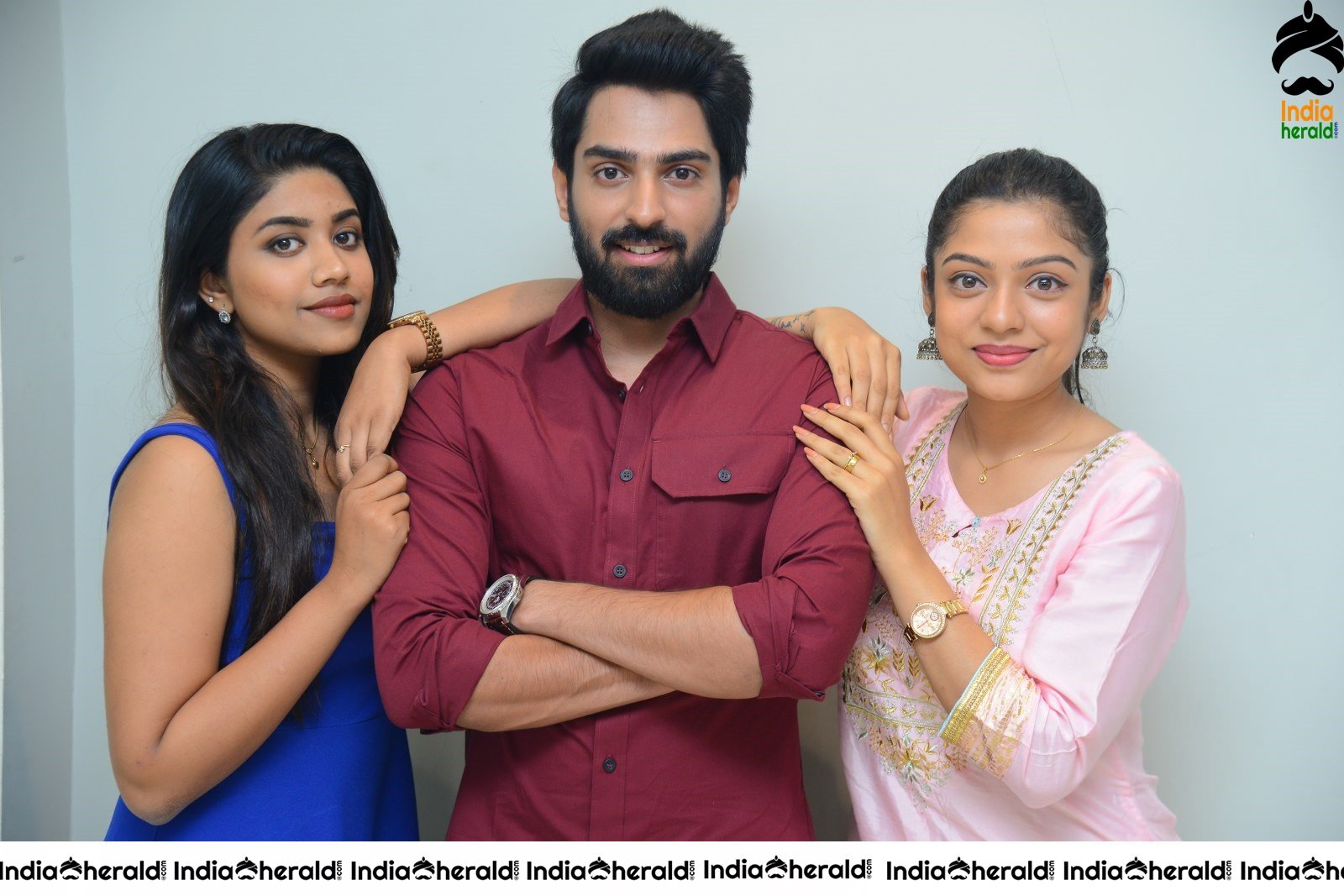 Actor Shiva Kandukuri photos with Varsha Bollama and Malavika Satheesan