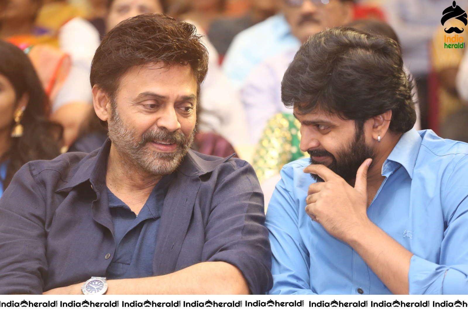 Actor Sree Vishnu Shares a Lighter moment with Victory Venkatesh