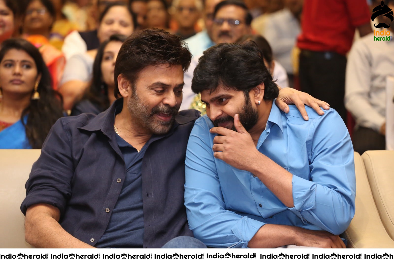 Actor Sree Vishnu Shares a Lighter moment with Victory Venkatesh