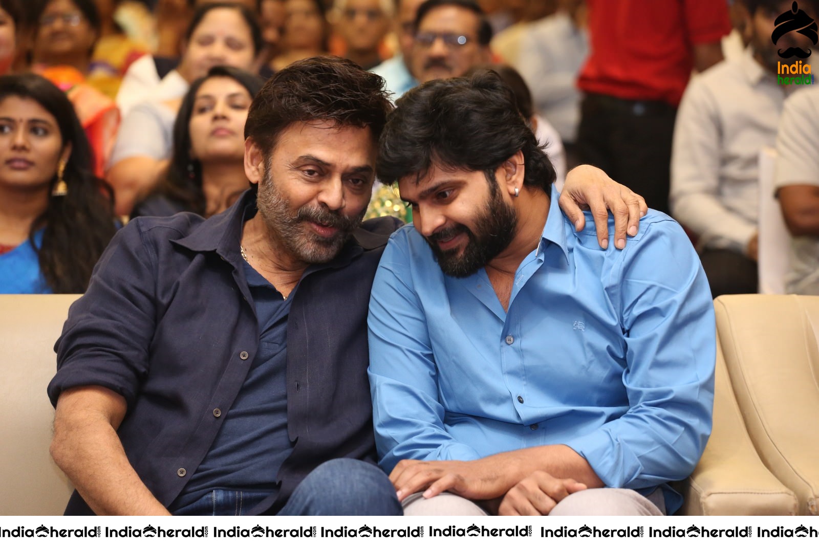 Actor Sree Vishnu Shares a Lighter moment with Victory Venkatesh