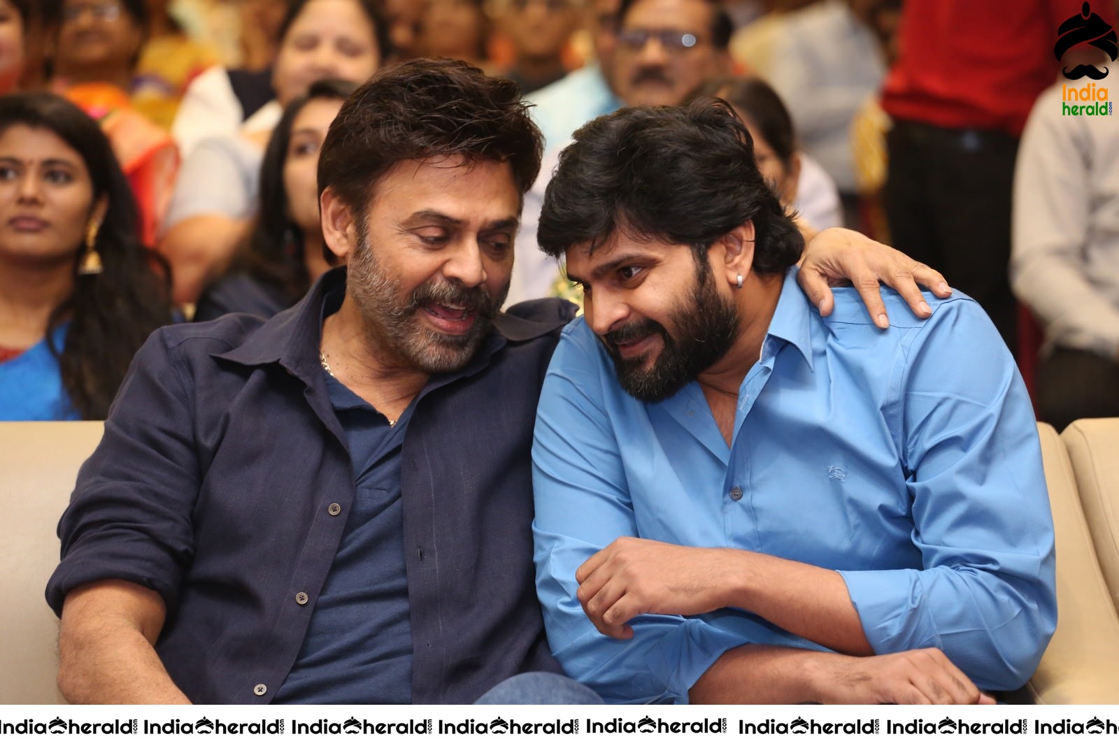 Actor Sree Vishnu Shares a Lighter moment with Victory Venkatesh