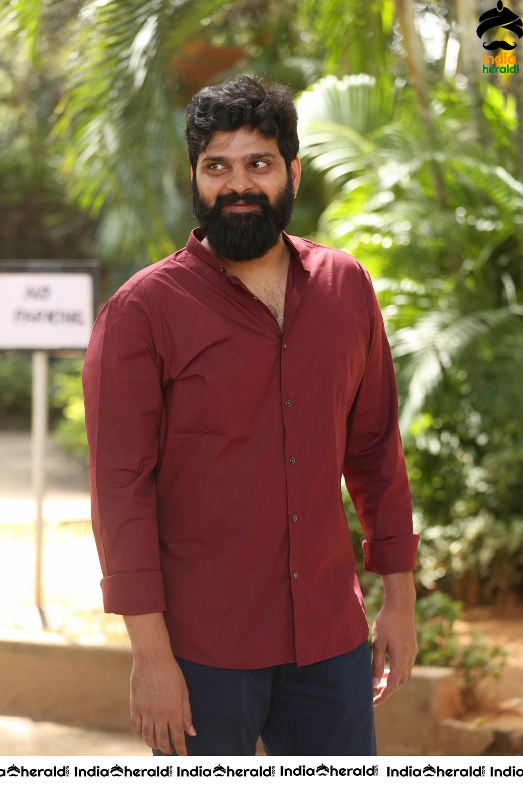 Actor Sri Vishnu Latest Clicks in Maroon Shirt Set 1