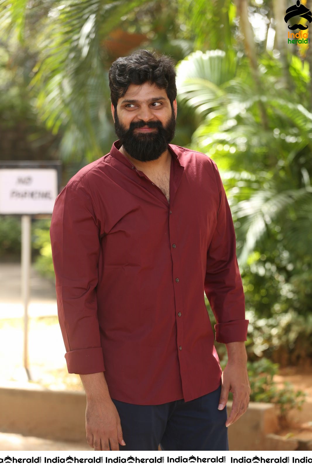 Actor Sri Vishnu Latest Clicks in Maroon Shirt Set 1