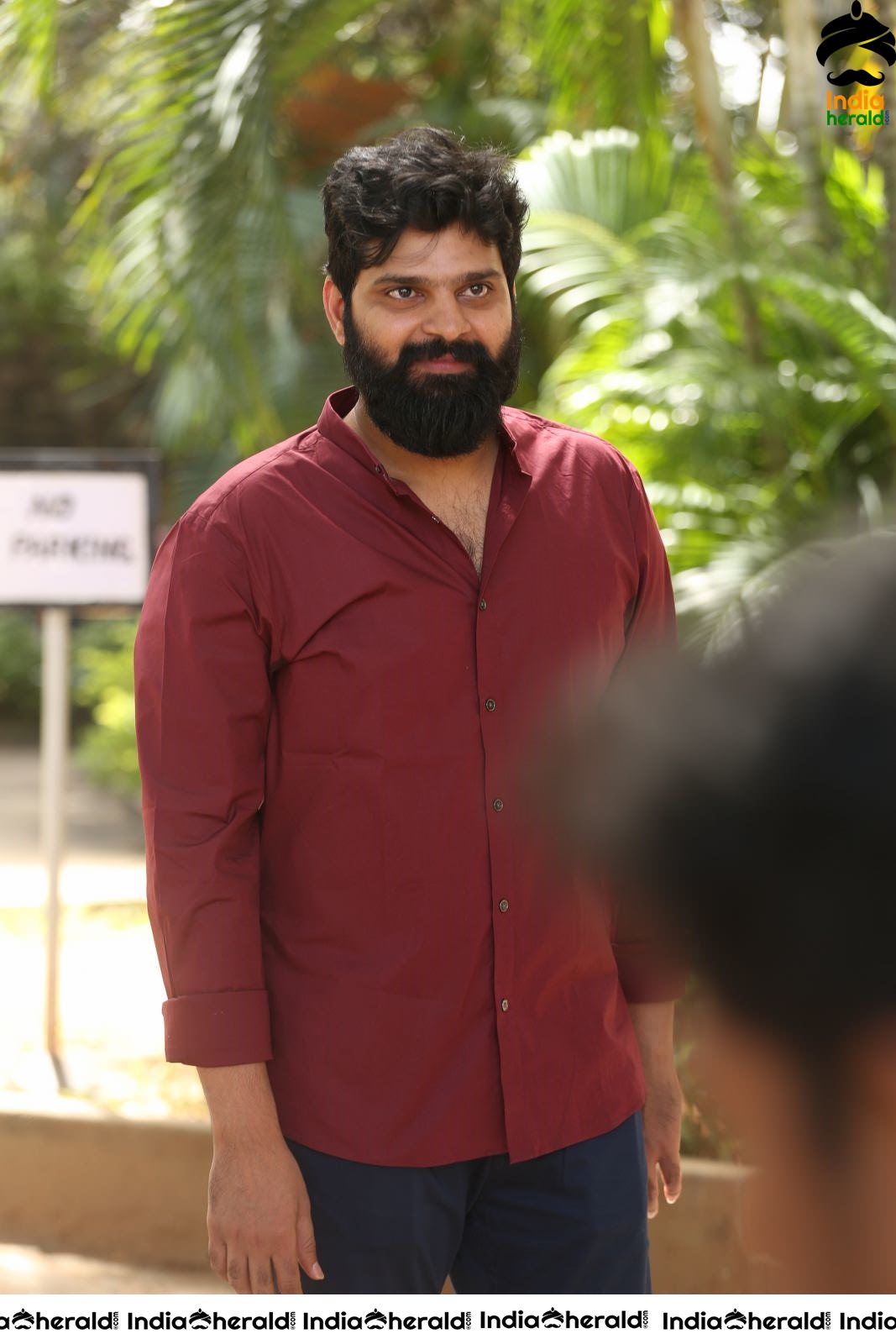 Actor Sri Vishnu Latest Clicks in Maroon Shirt Set 1