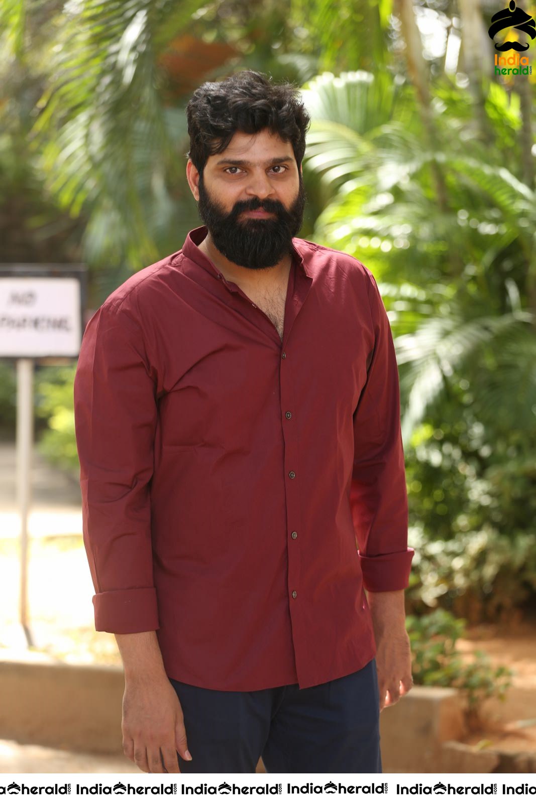 Actor Sri Vishnu Latest Clicks in Maroon Shirt Set 1