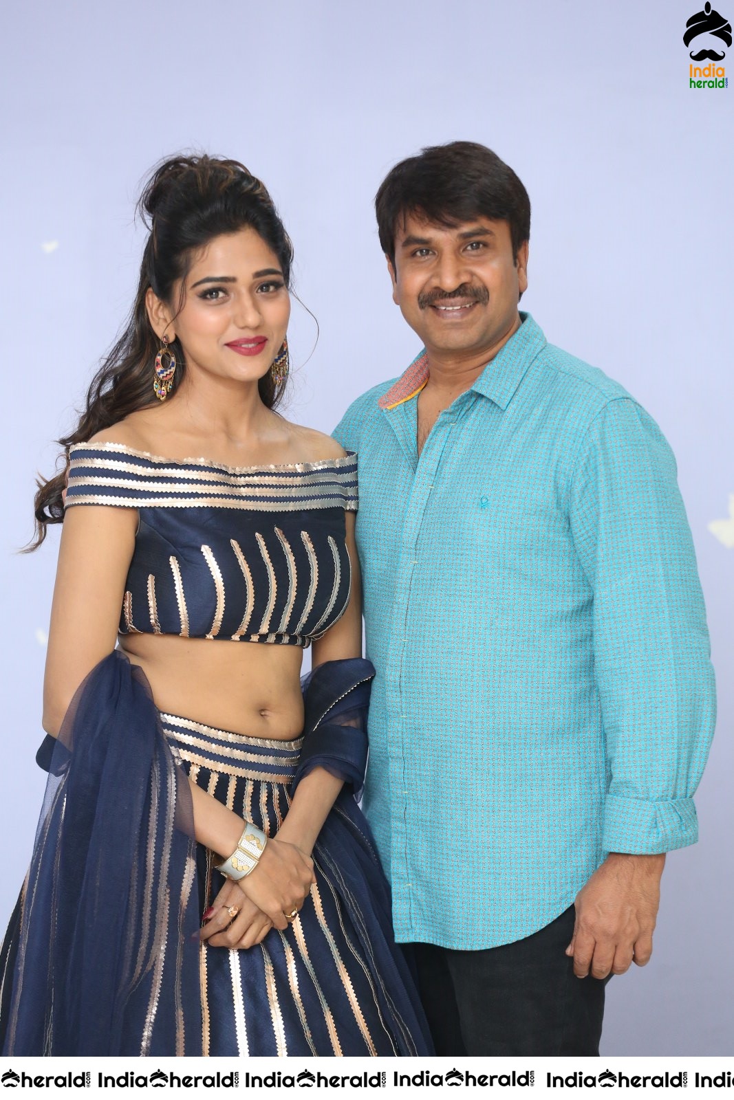 Actor Srinivasa Reddy with the Hot Female Lead Dollysha Set 2