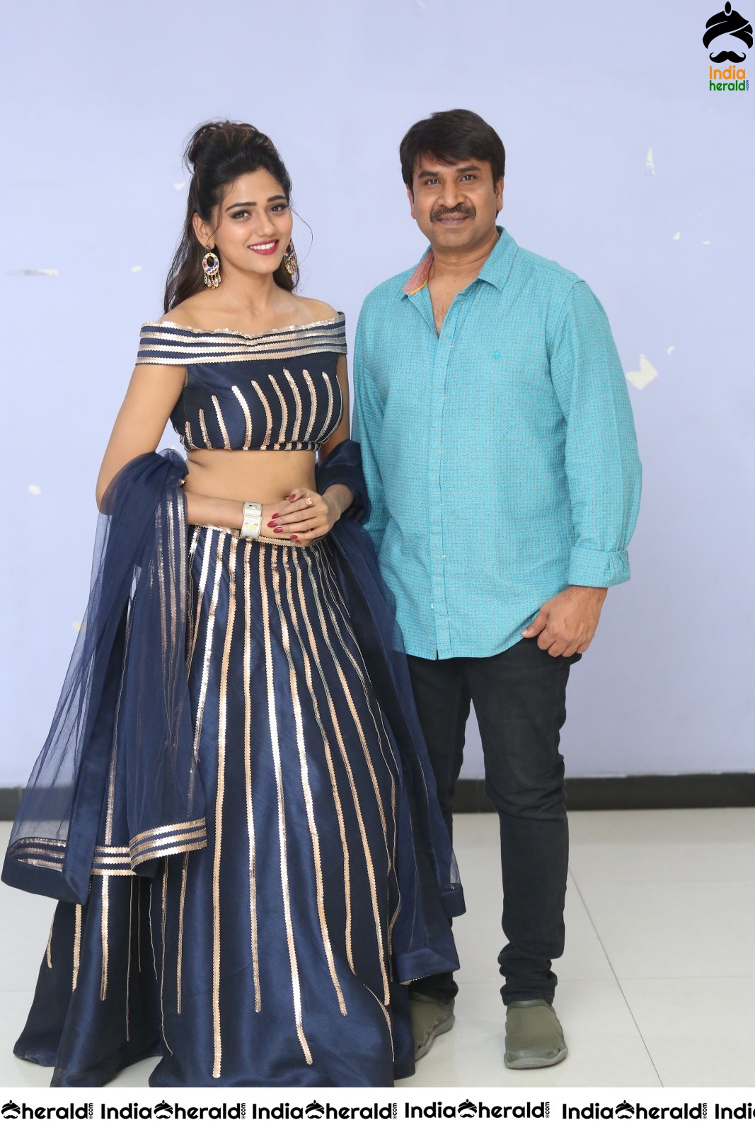 Actor Srinivasa Reddy with the Hot Female Lead Dollysha Set 2