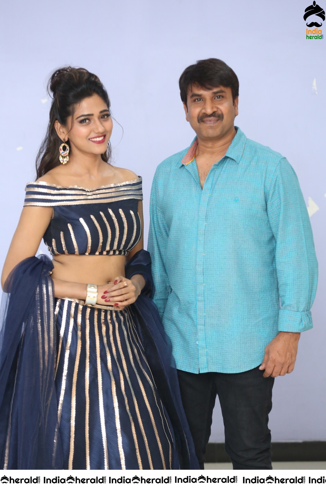 Actor Srinivasa Reddy with the Hot Female Lead Dollysha Set 2