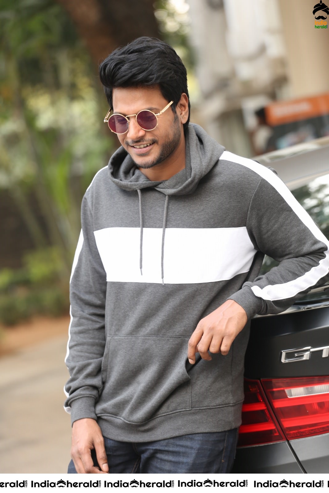 Actor Sundeep Kishan Latest Stills in a Grey Hood Set 2