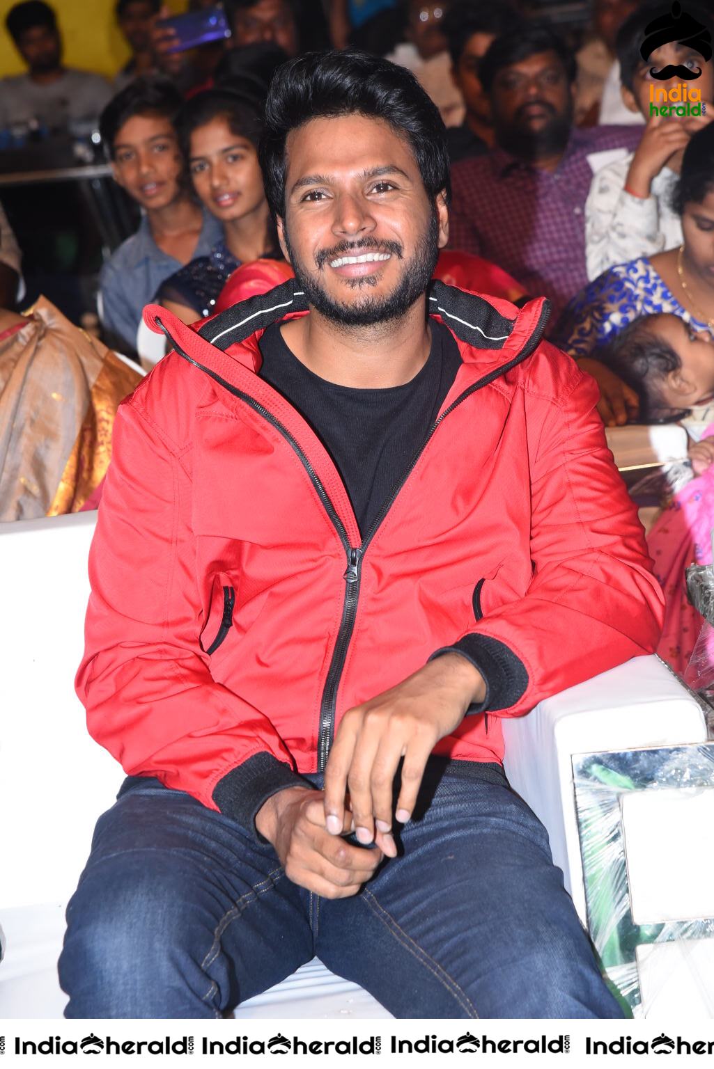 Actor Sundeep Kishan looking Smart in Red Jerkin Set 1