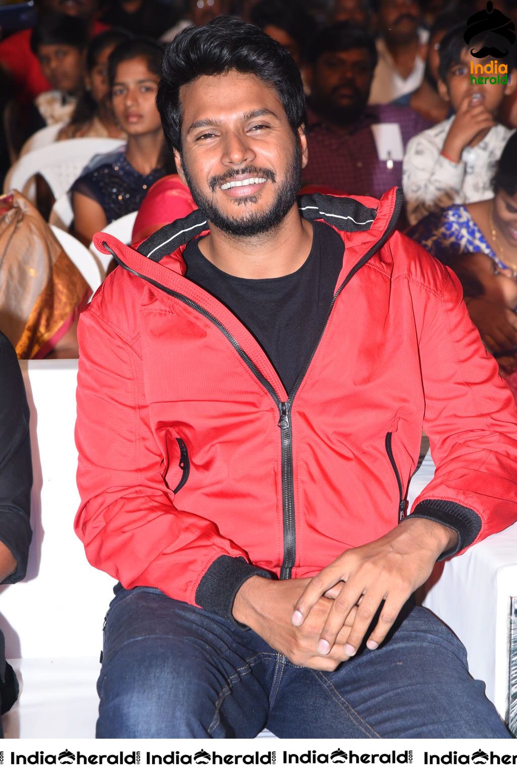 Actor Sundeep Kishan looking Smart in Red Jerkin Set 1