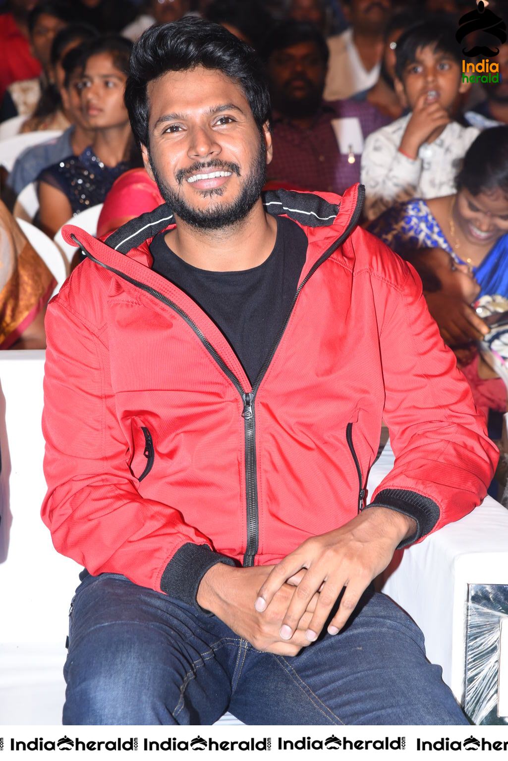 Actor Sundeep Kishan looking Smart in Red Jerkin Set 1