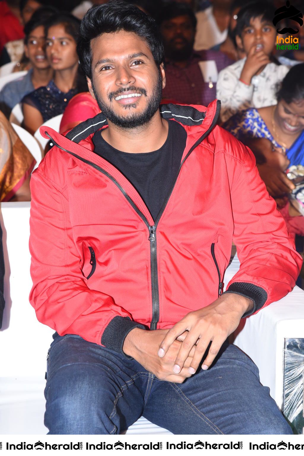 Actor Sundeep Kishan looking Smart in Red Jerkin Set 1