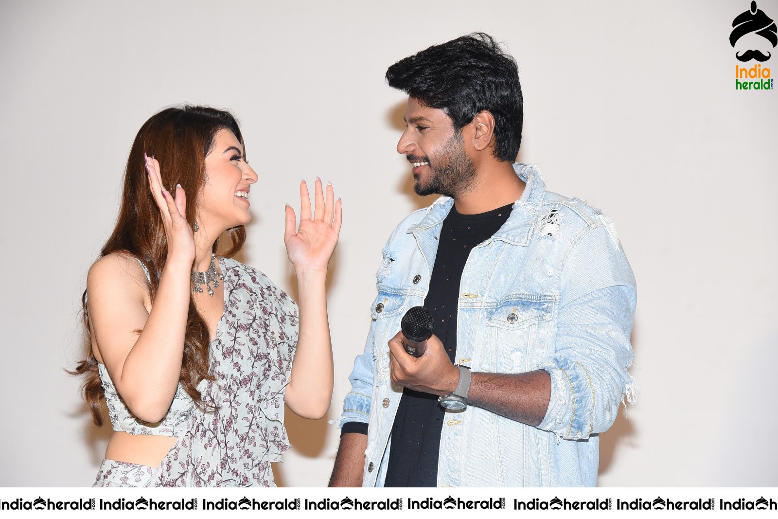 Actor Sundeep Kishan makes Hansika Shy on the stage