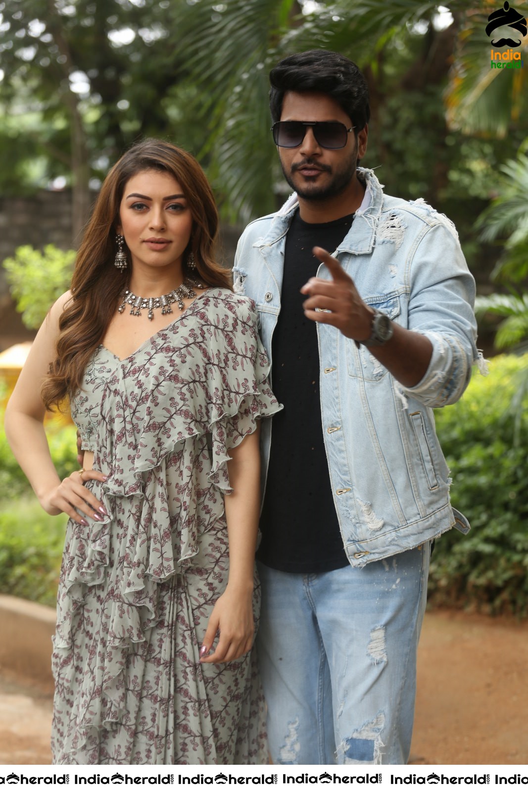 Actor Sundeep Kishan spotted with Hansika Outdoors for promoting Tenali Ramakrishna Set 1