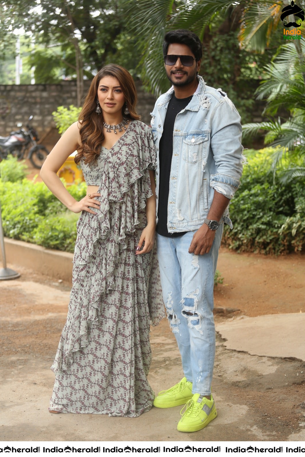 Actor Sundeep Kishan spotted with Hansika Outdoors for promoting Tenali Ramakrishna Set 2