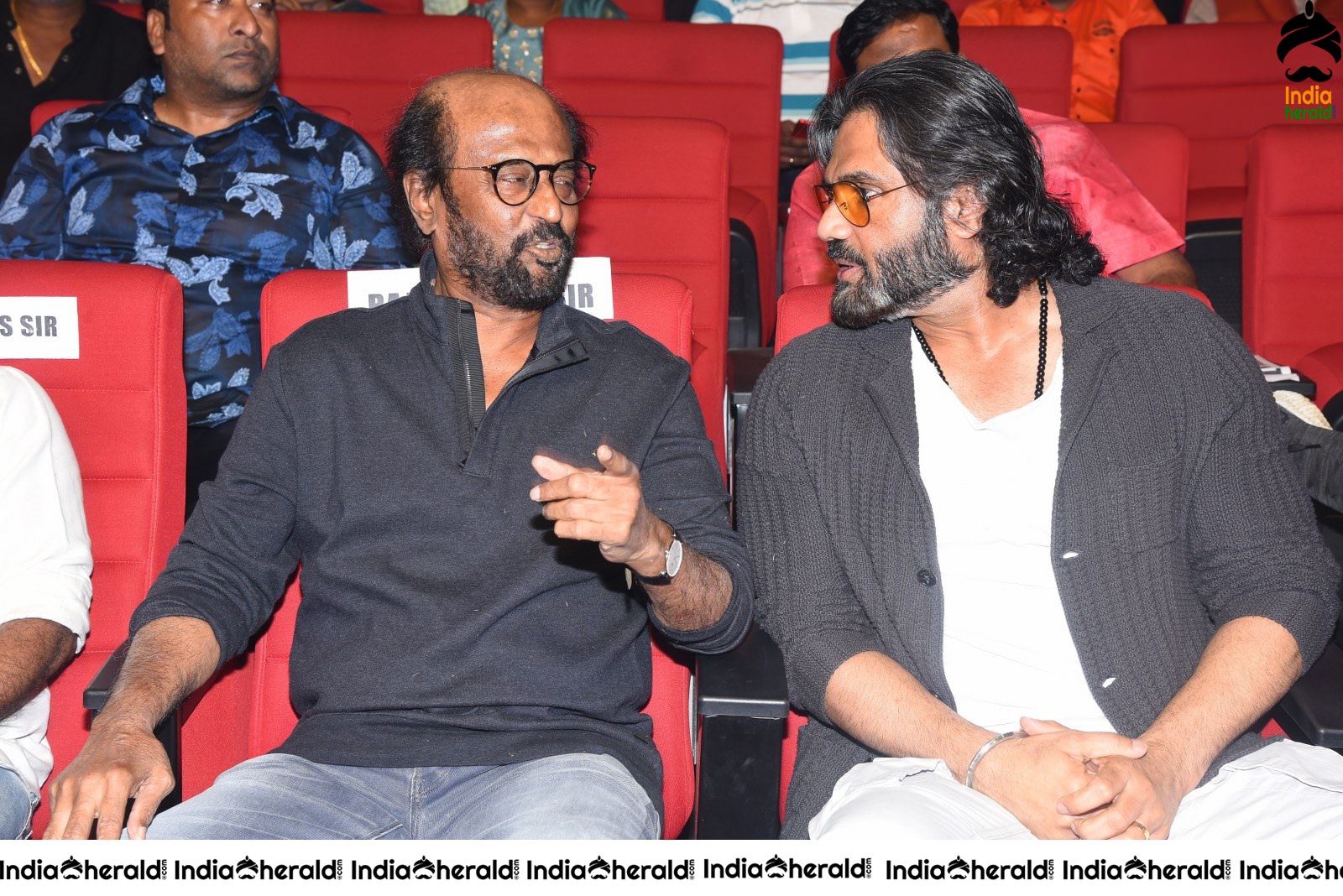 Actor Sunil Shetty chit chats with Rajinikanth