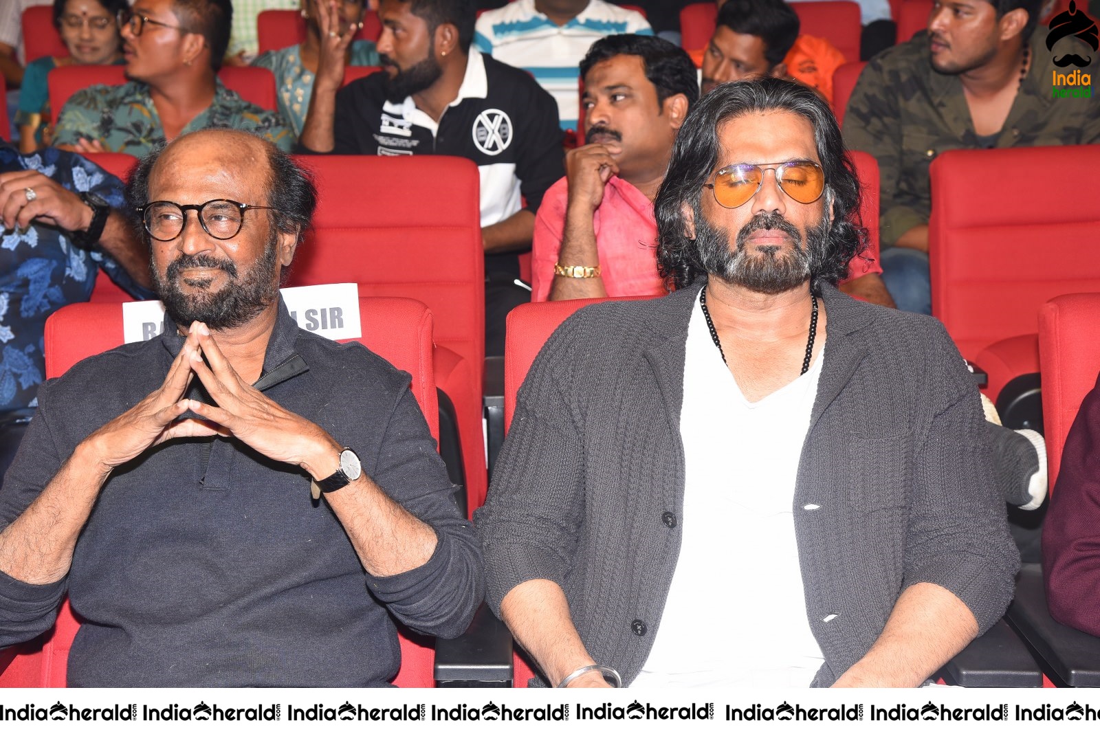 Actor Sunil Shetty chit chats with Rajinikanth