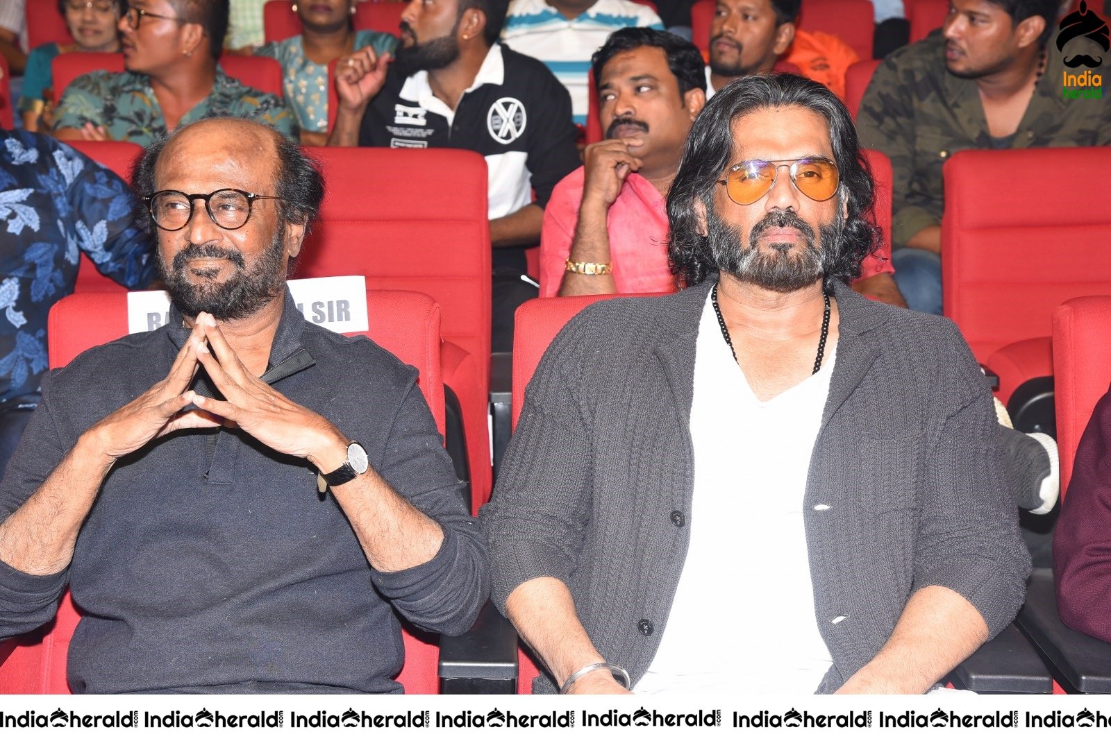 Actor Sunil Shetty chit chats with Rajinikanth