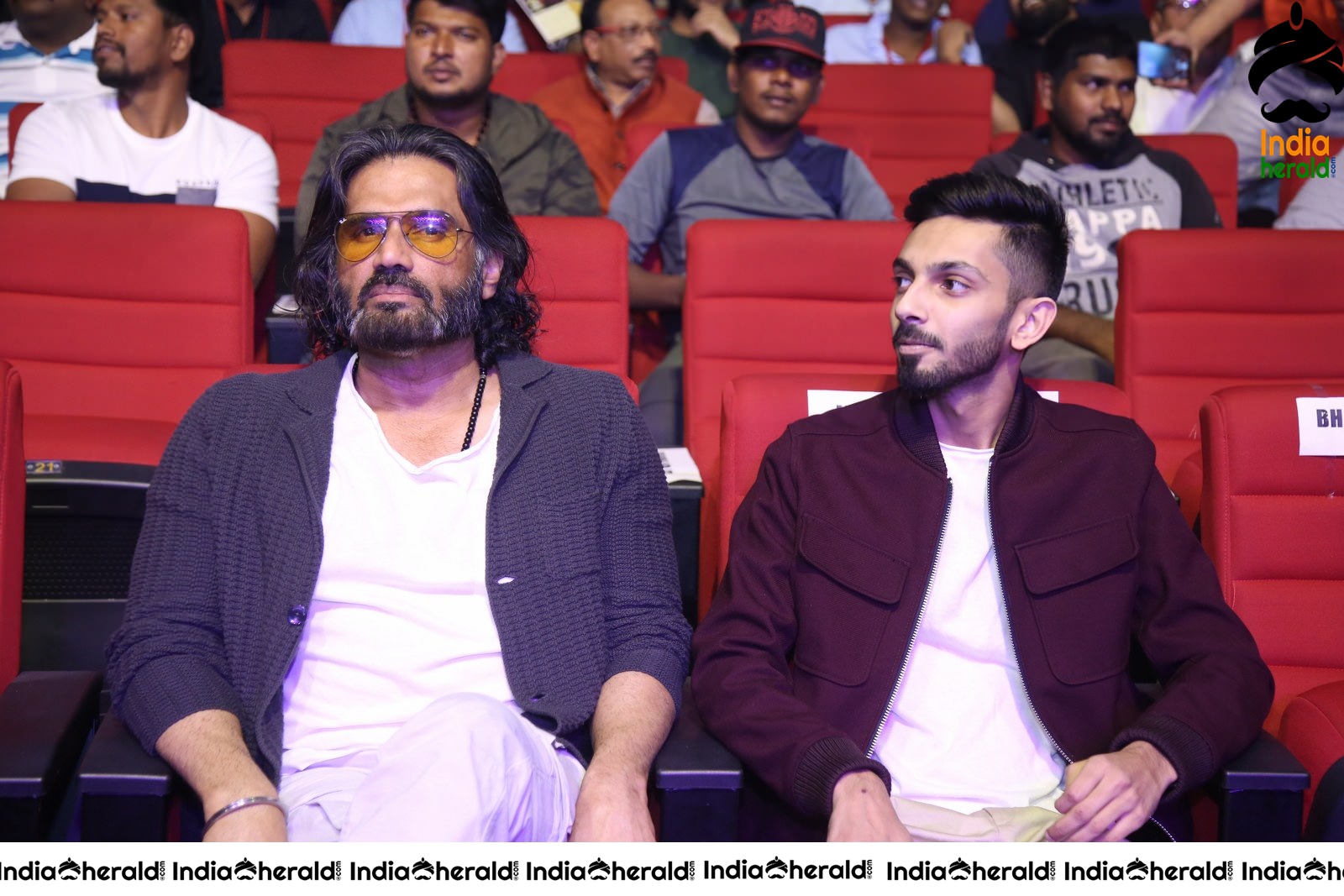 Actor Sunil Shetty Photos along with Music Composer Anirudh Set 2