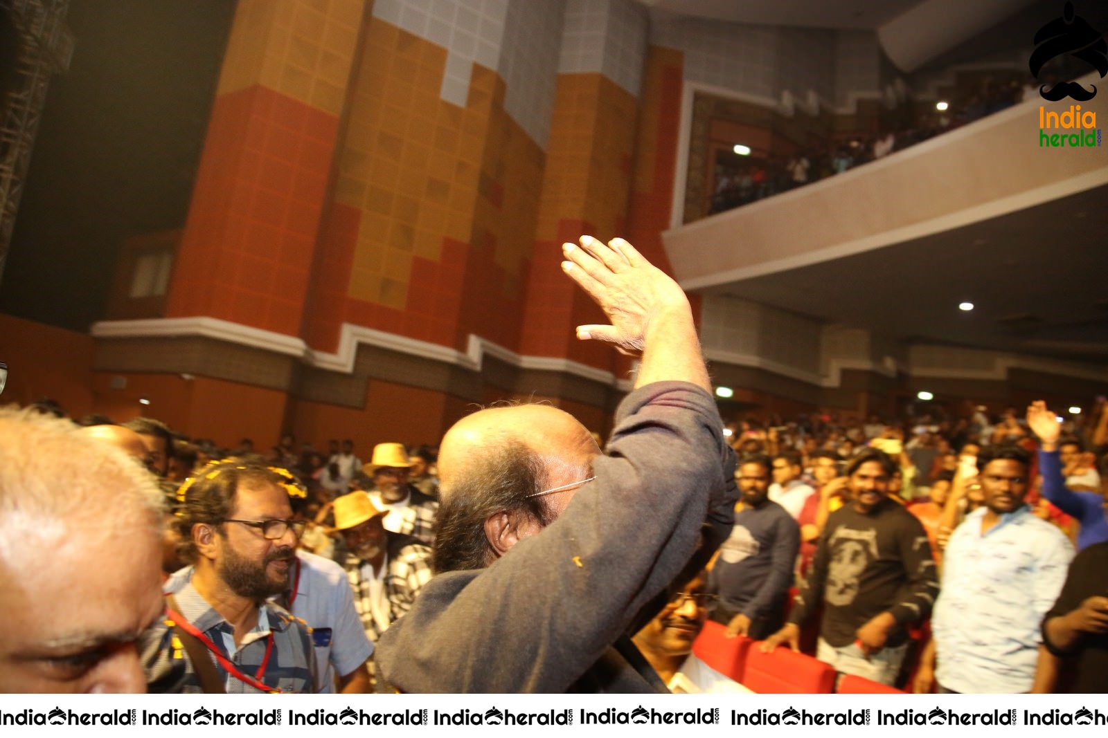 Actor Super Star Rajinikanth Mass Entry at Darbar Event Set 1