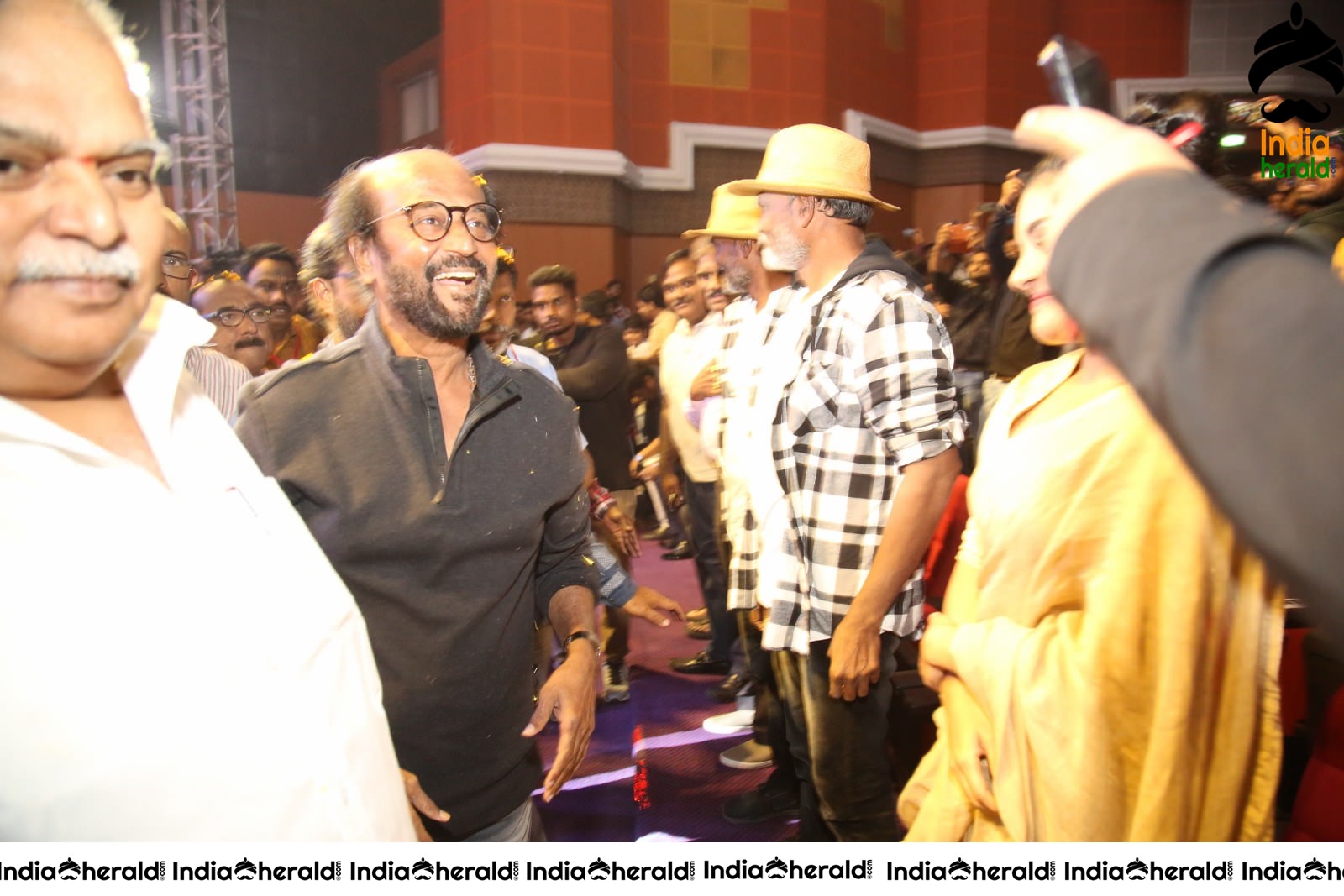 Actor Super Star Rajinikanth Mass Entry at Darbar Event Set 1