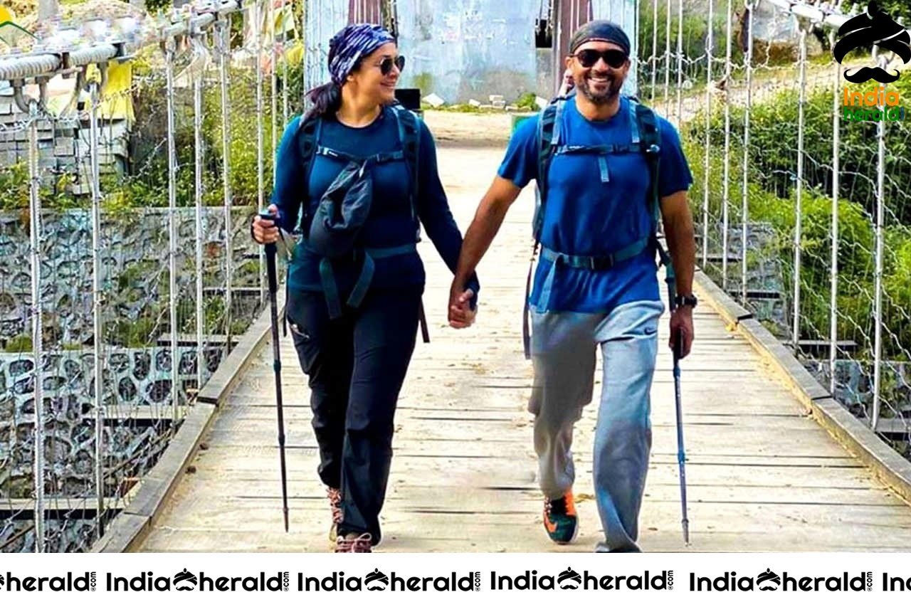 Actor Suriya Spotted Trekking with his Wife Jyothika at Himalayas