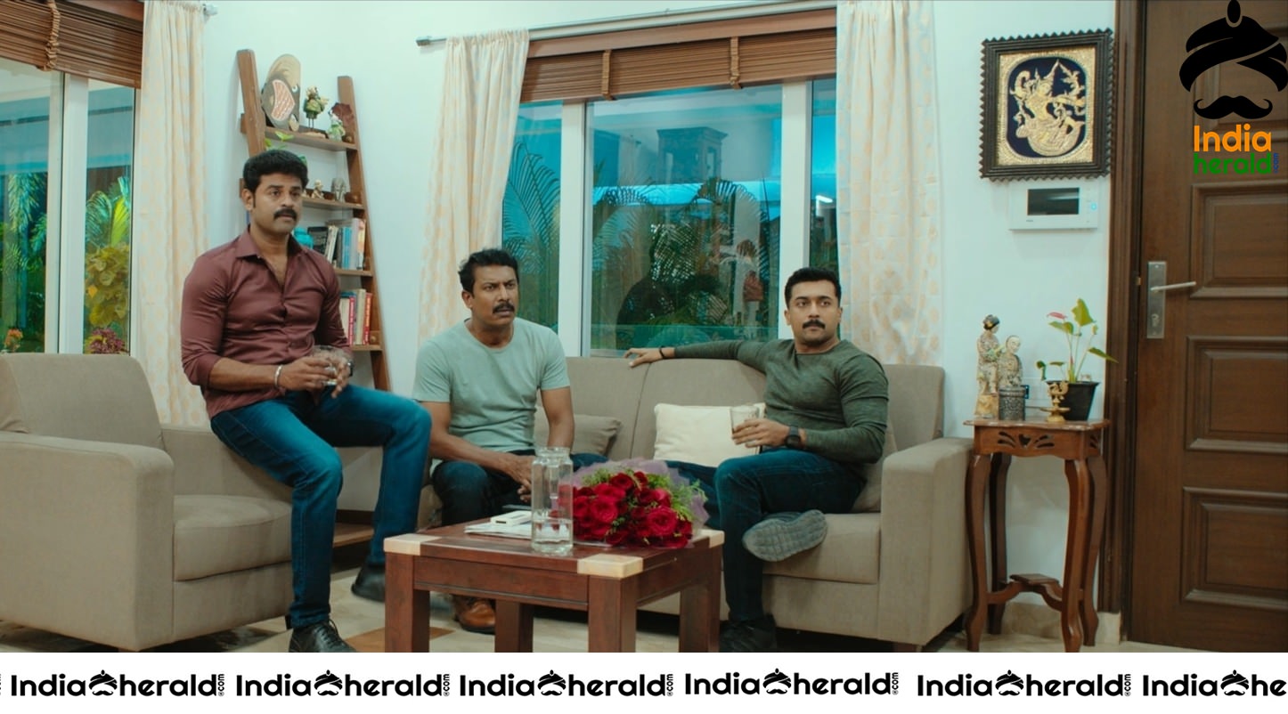 Actor Suriya Unseen Stills from his recent release Kaapaan Set 2