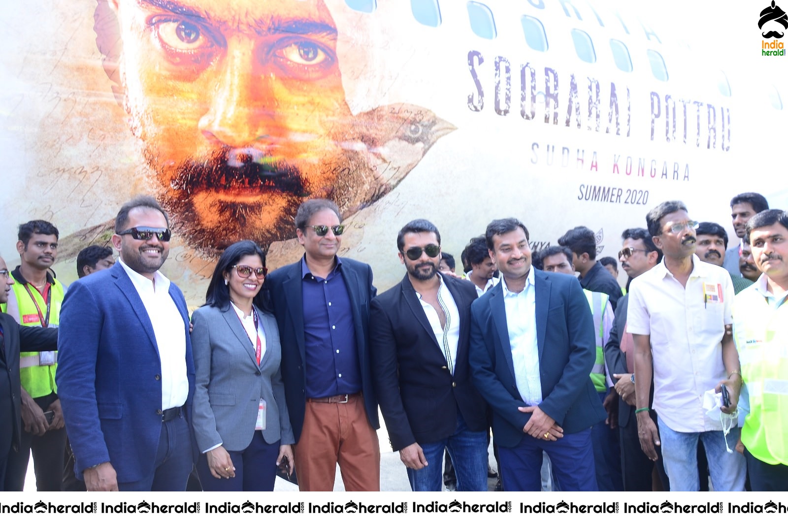 Actor Suriya with his Father Sivakumar takes under privileged Children in Aeroplane for Soorarai Potru Set 2