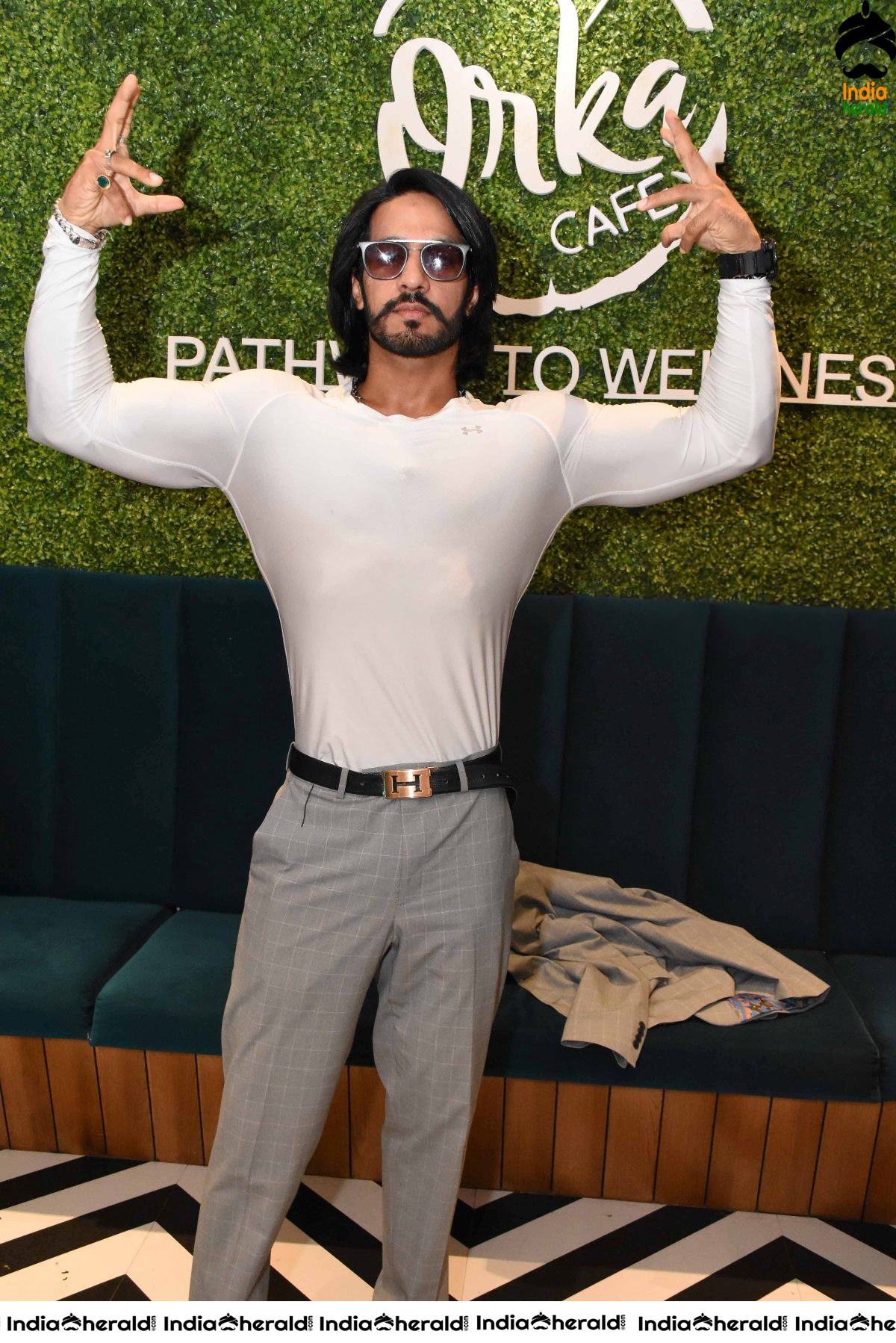 Actor Thakur Anoop Singh at Launch of ORKA Nutritional Cafe in Vijayawada Set 1