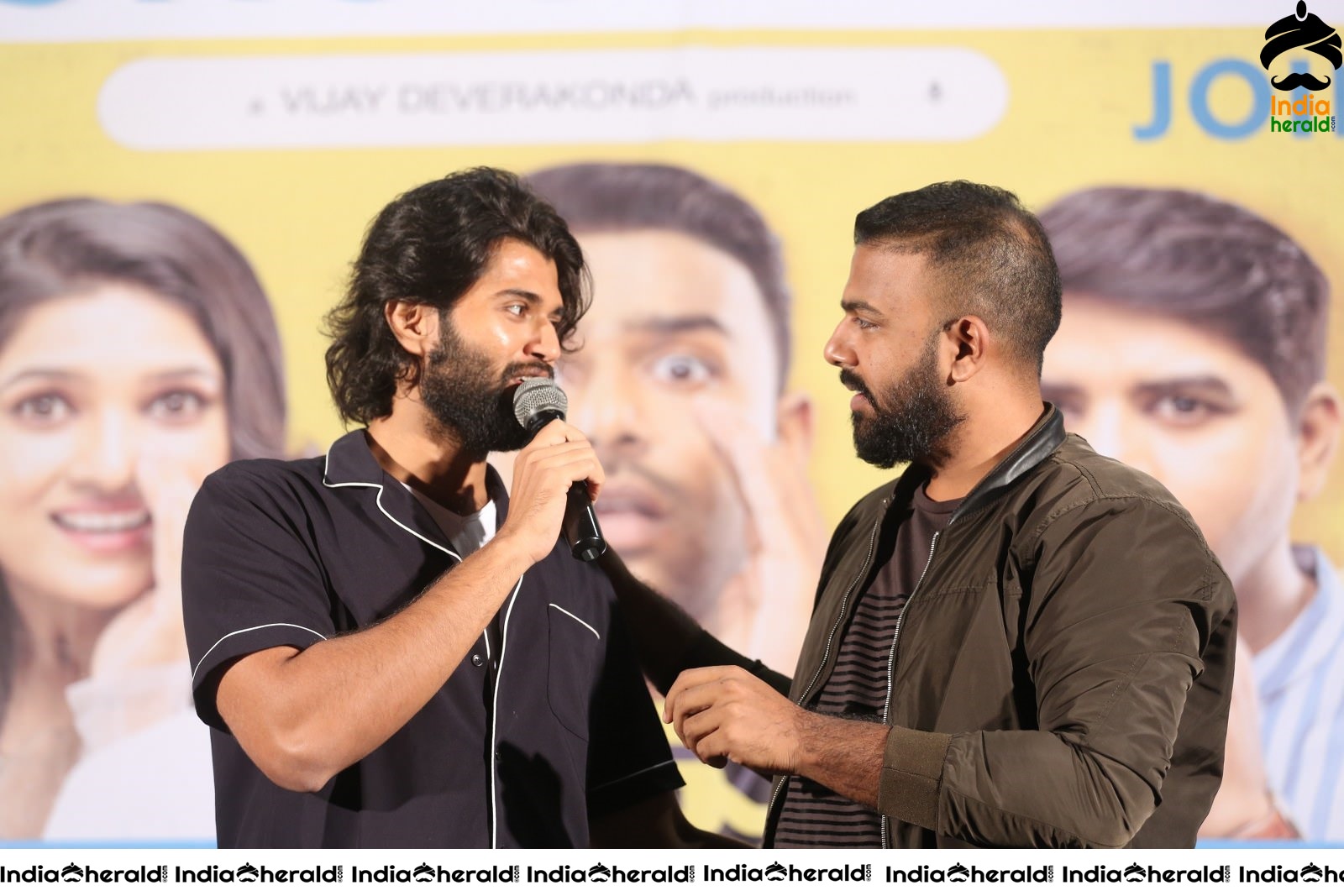 Actor Tharun Bhascker and Vijay Deverakonda Share a Happy moment on the stage