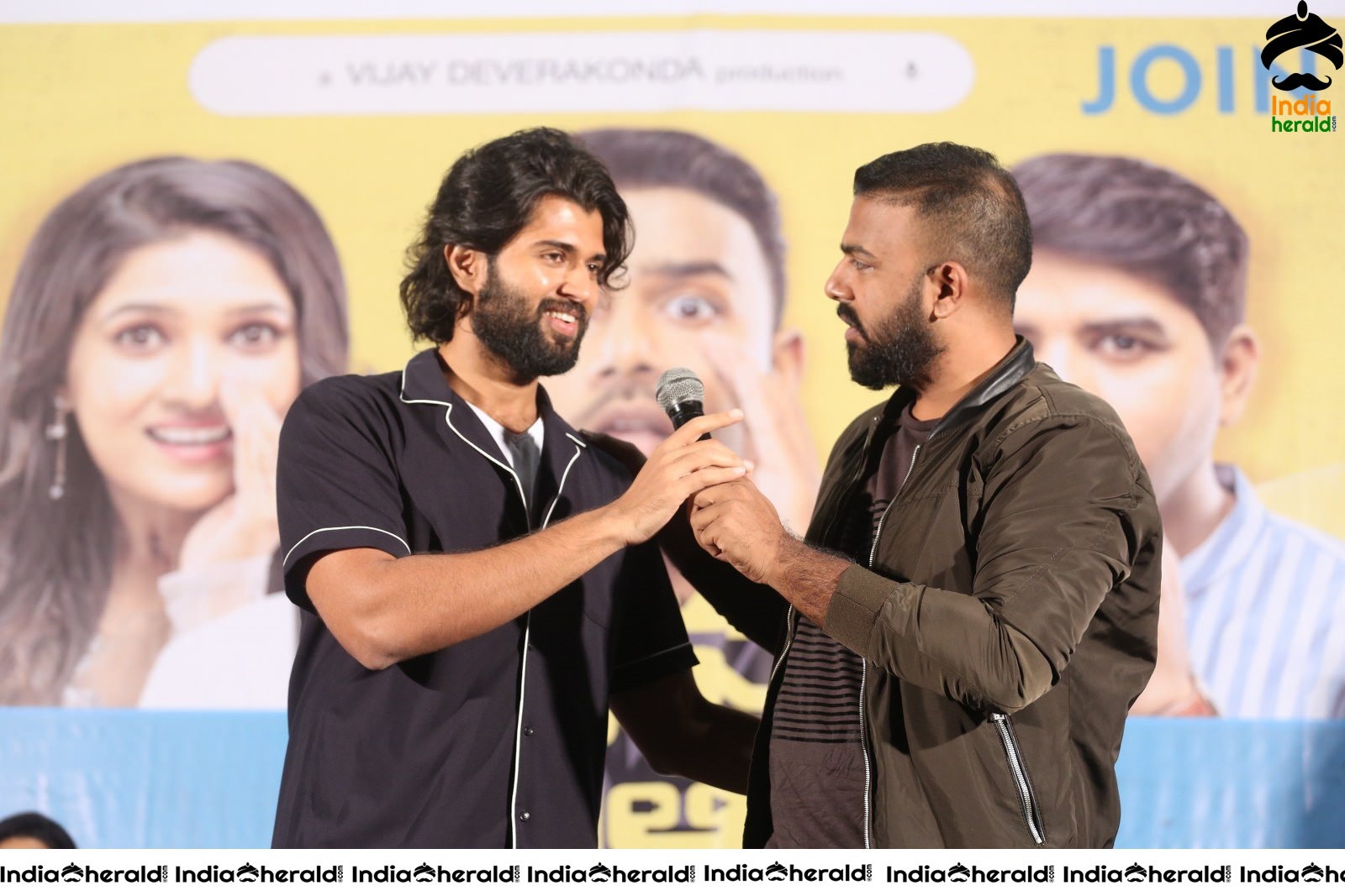 Actor Tharun Bhascker and Vijay Deverakonda Share a Happy moment on the stage