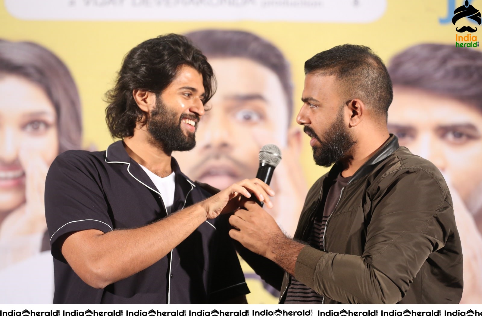 Actor Tharun Bhascker and Vijay Deverakonda Share a Happy moment on the stage