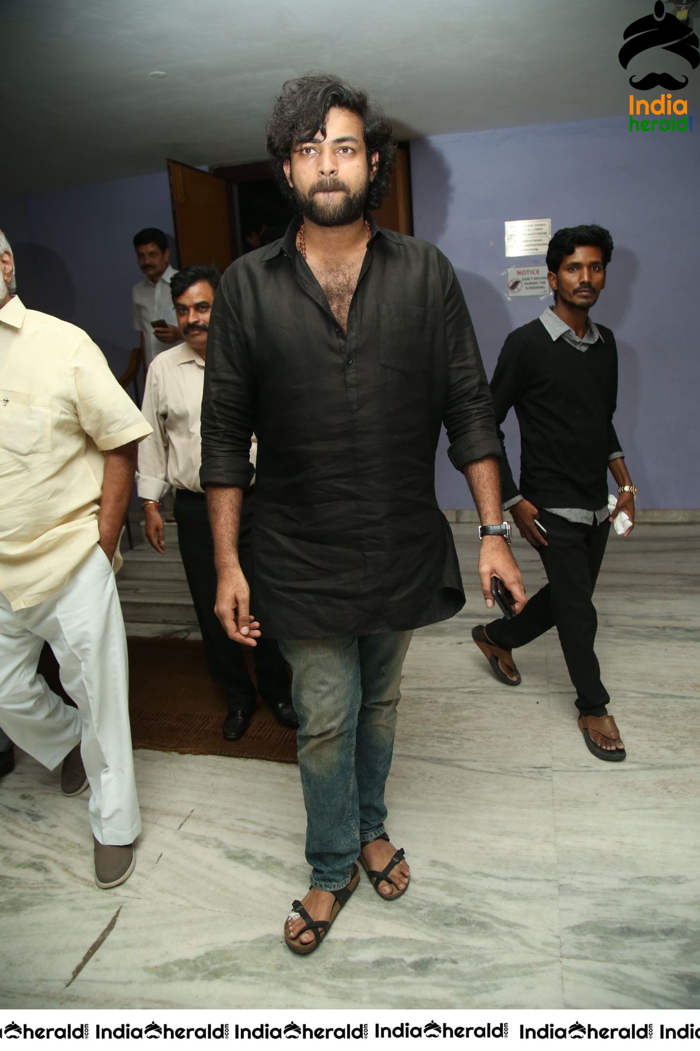 Actor Varun Tej Looking Dapper In Black At Valmiki Press Meet Set 1