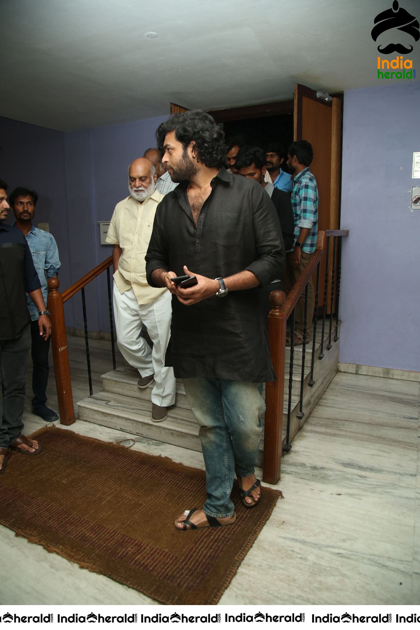 Actor Varun Tej Looking Dapper In Black At Valmiki Press Meet Set 1