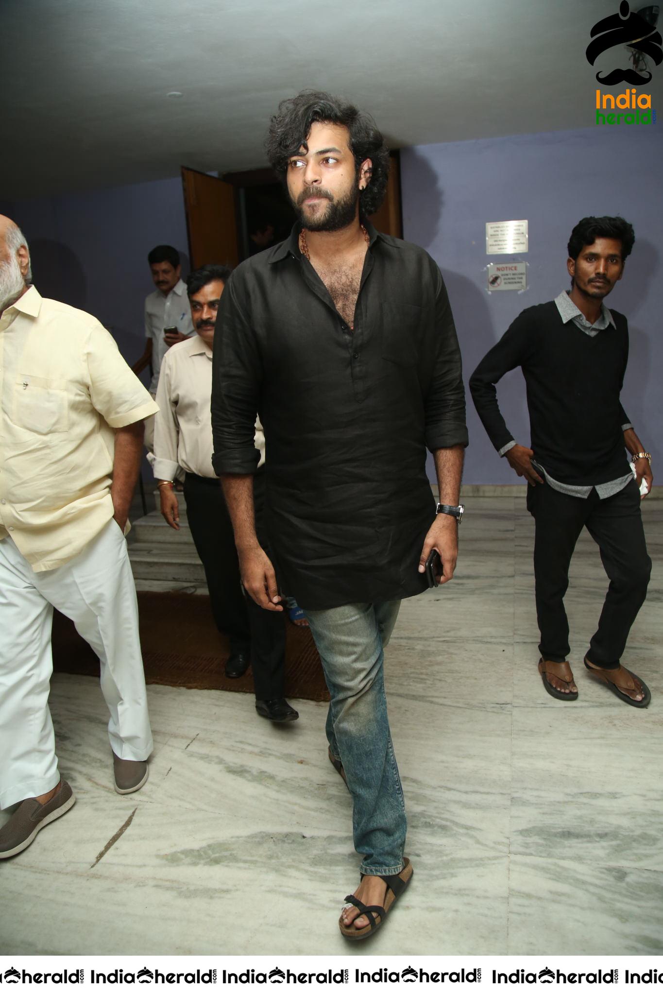 Actor Varun Tej Looking Dapper In Black At Valmiki Press Meet Set 1