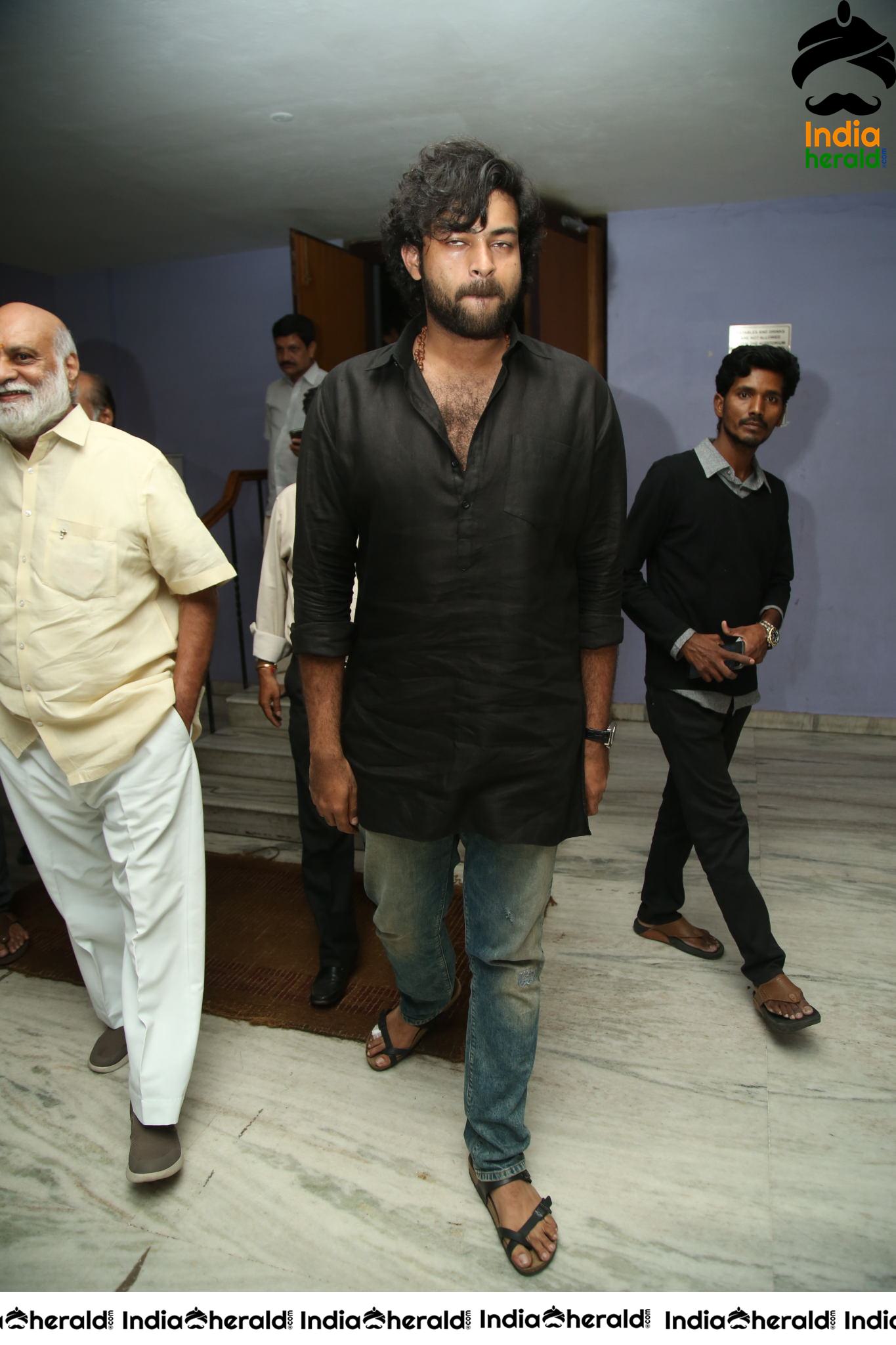 Actor Varun Tej Looking Dapper In Black At Valmiki Press Meet Set 1