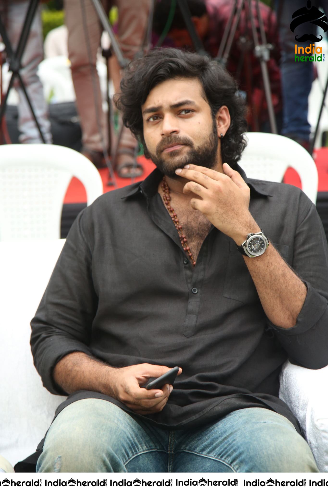 Actor Varun Tej Looking Dapper In Black At Valmiki Press Meet Set 1