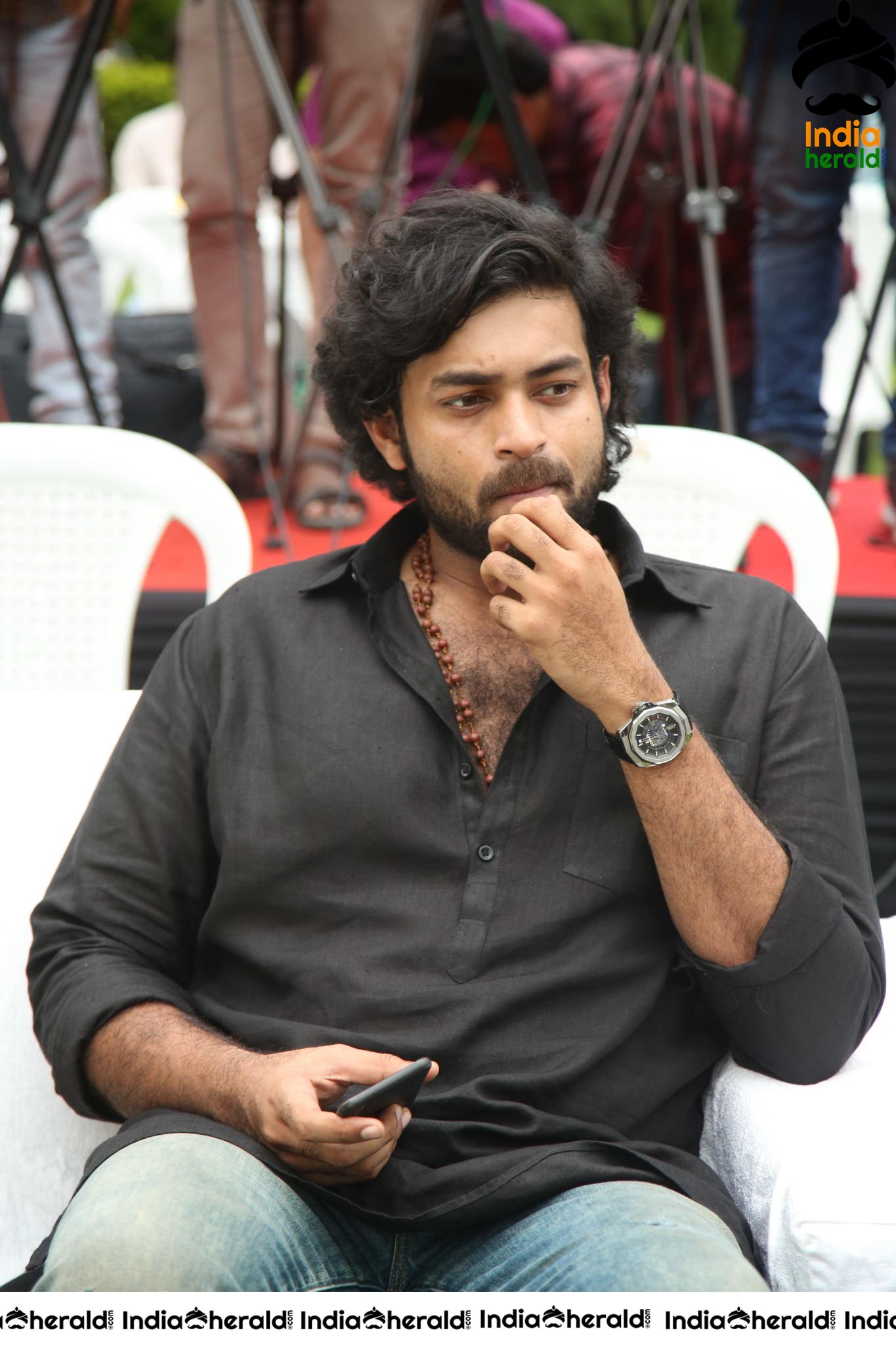 Actor Varun Tej Looking Dapper In Black At Valmiki Press Meet Set 1