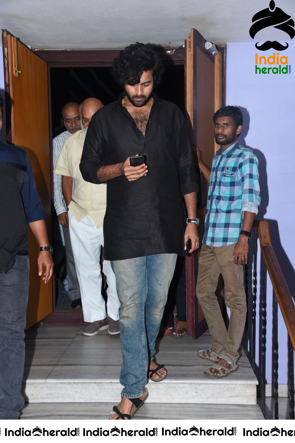 Actor Varun Tej Looking Dapper In Black At Valmiki Press Meet Set 2